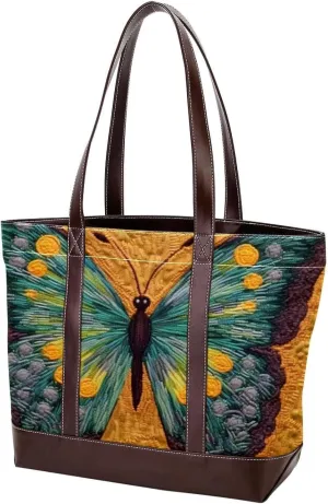 Purses for Women,Tote Bag for Women,Handbags for Women,Vintage Texture Butterfly