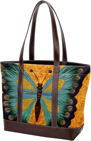 Purses for Women,Tote Bag for Women,Handbags for Women,Vintage Texture Butterfly