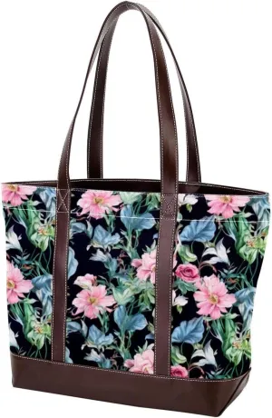 Purses for Women,Tote Bag for Women,Handbags for Women,Vintage Wild Flower Floral