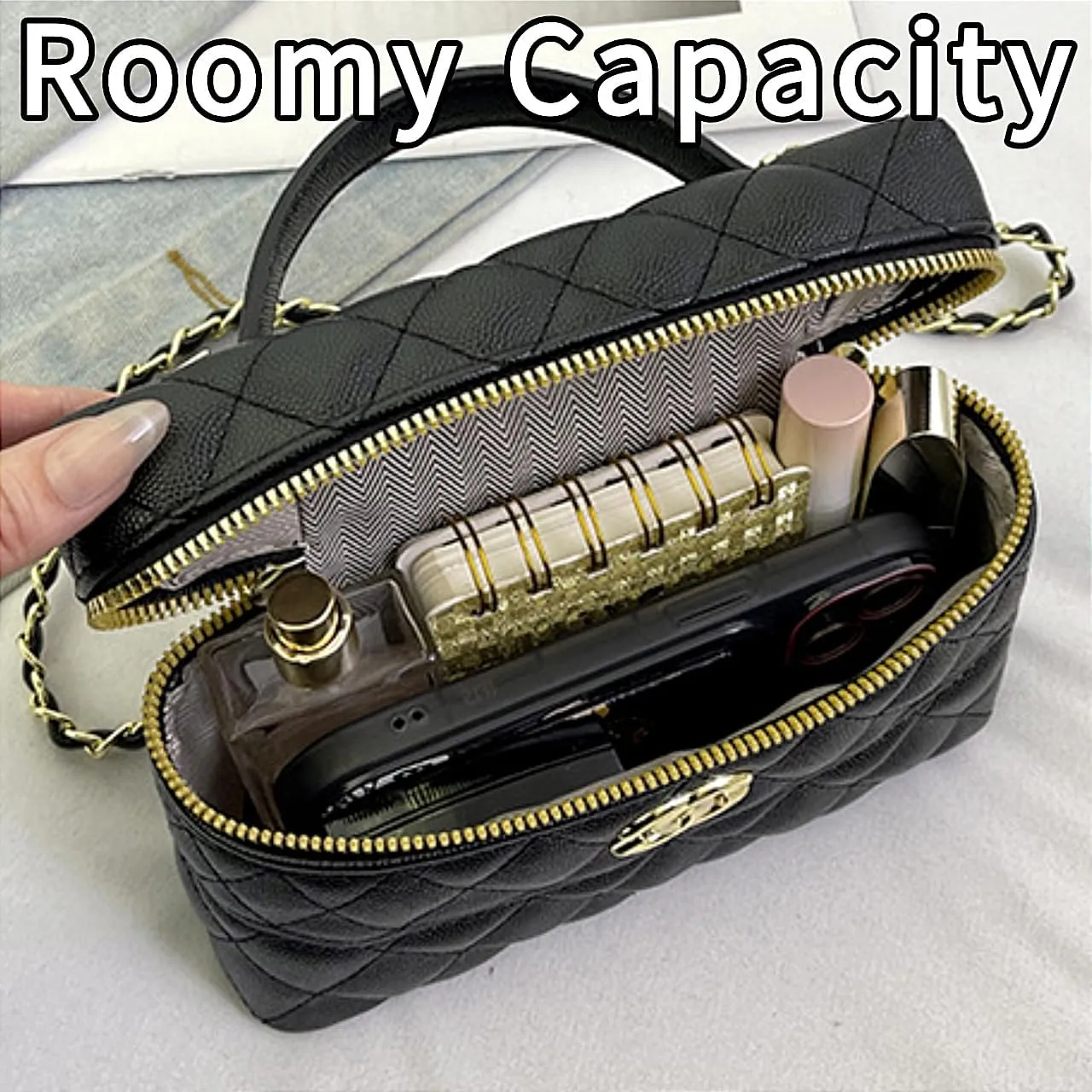 Quilted Crossbody Bags for Women Small Vintage Square Box Purse Boho Shoulder Handbags with Chain and Zipper