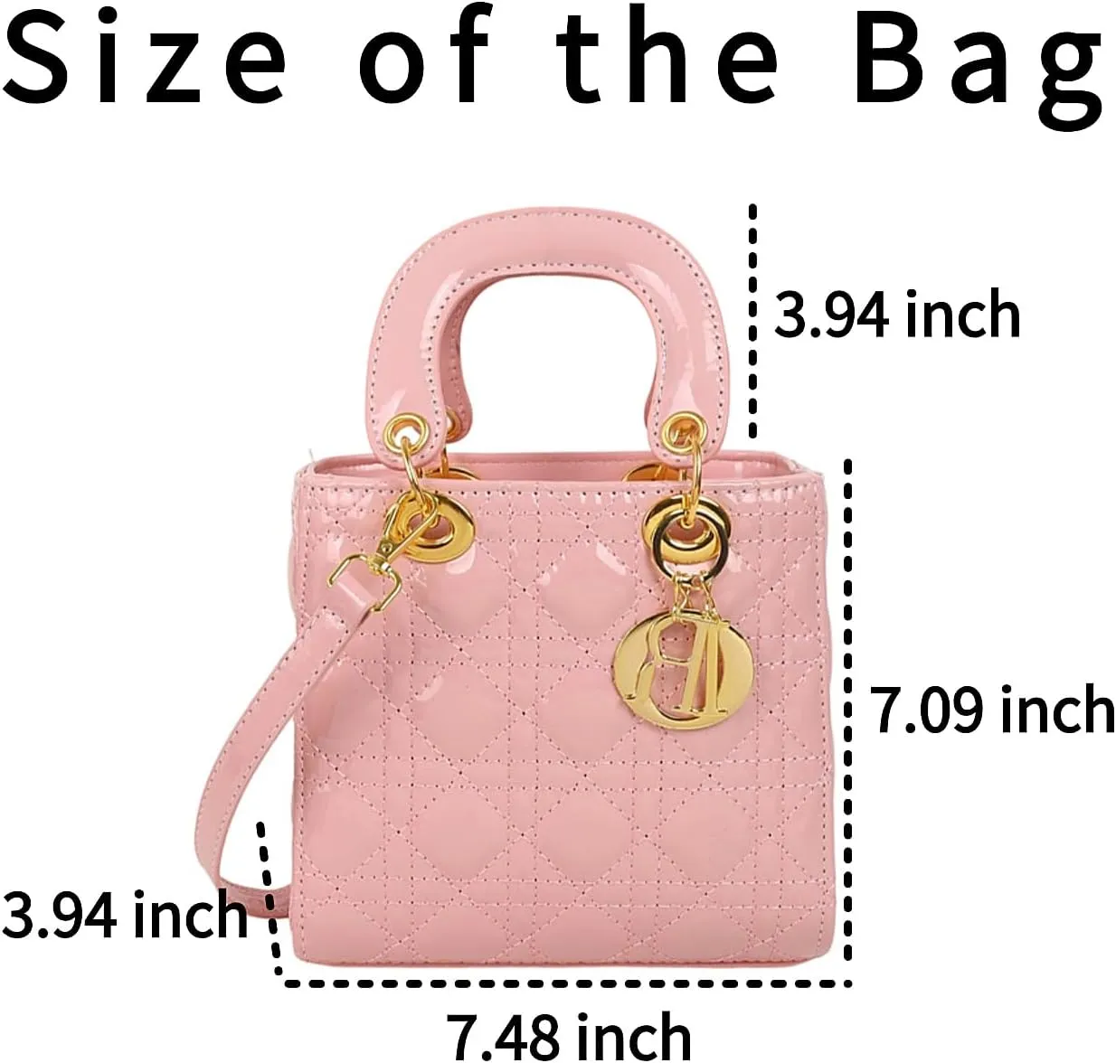 Quilted Crossbody Bags for Women Small Vintage Square Box Purse Boho Shoulder Handbags with Chain and Zipper