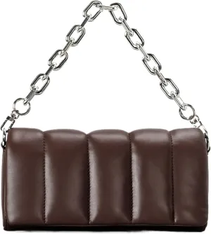 Quilted Shoulder Bag Small Quilted Puffer Tote Bags Down-Filled Puffy Purse for Women