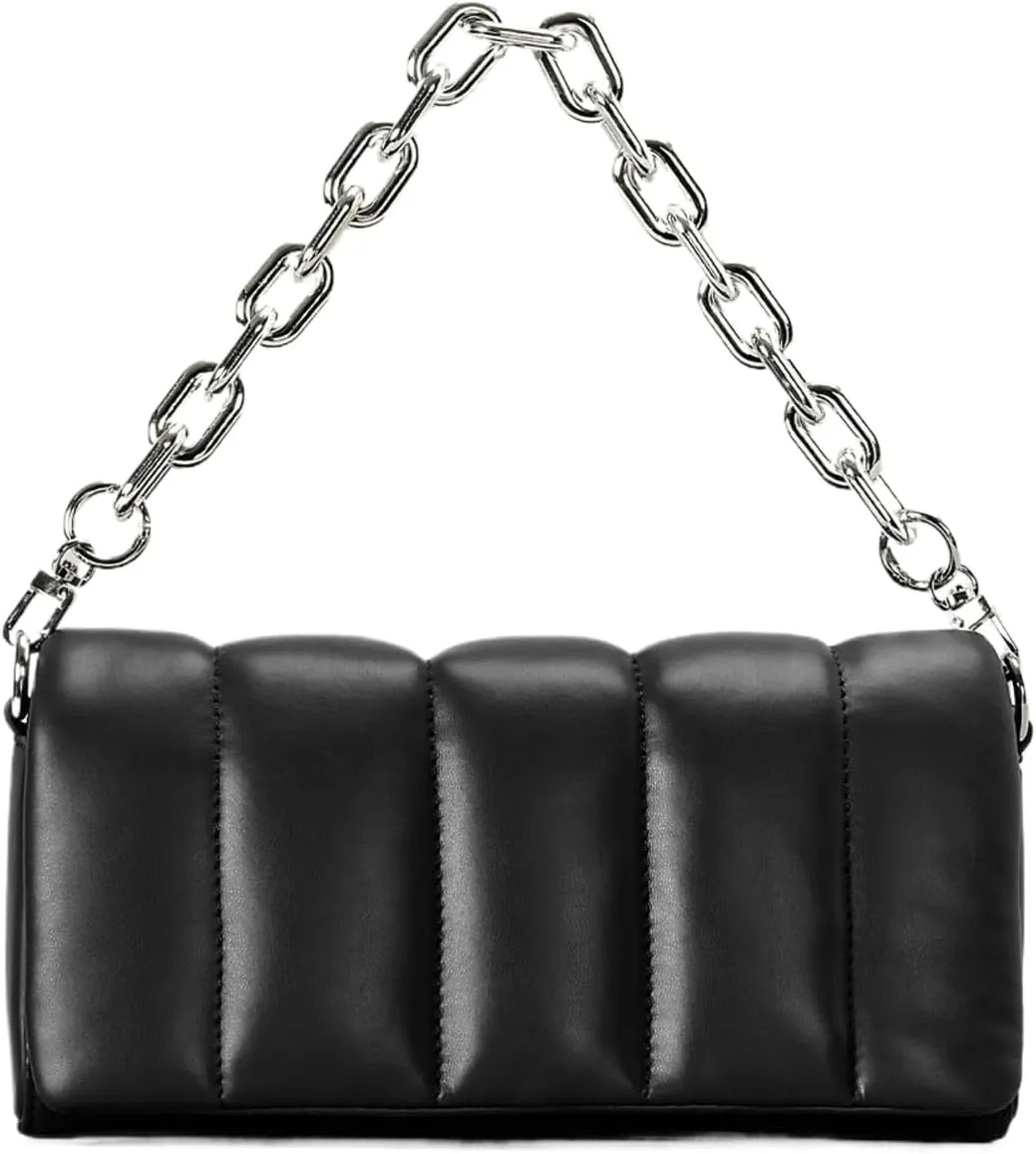 Quilted Shoulder Bag Small Quilted Puffer Tote Bags Down-Filled Puffy Purse for Women
