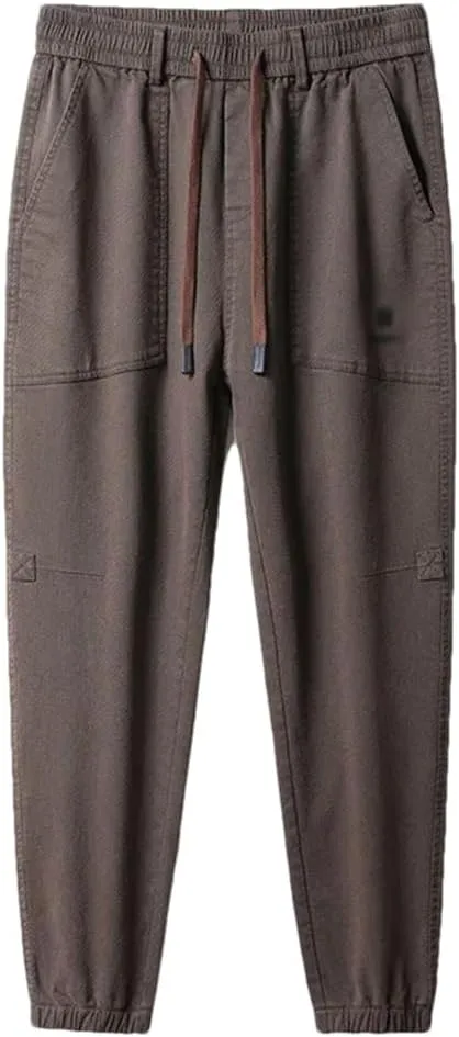 REHJJDFD Men Slim Fit Harem Trousers Male Street Oversized Sweatpants Jogger Casual Pants
