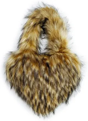 Rejolly Heart Shaped Furry Purse for Women Large Soft Shoulder Bag Fluffy Faux Fur Trendy Y2K Girls Handbag