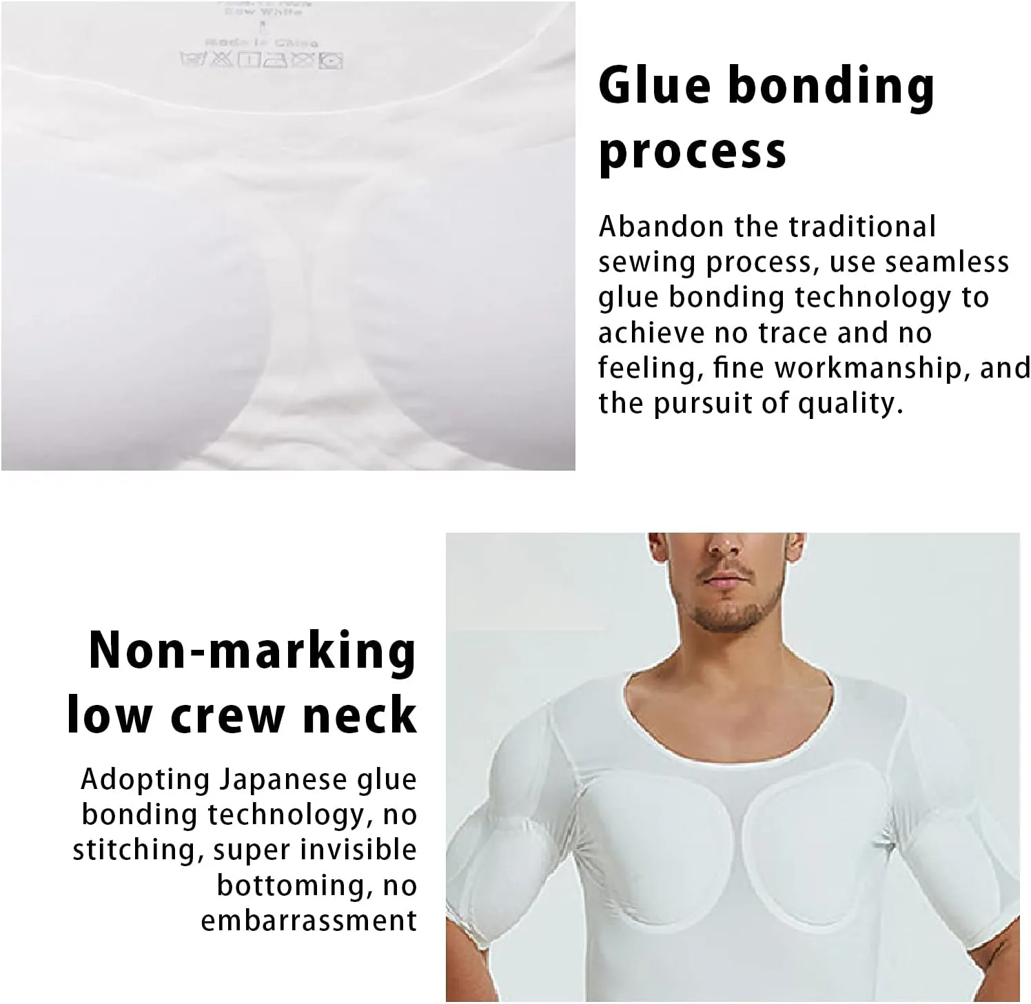 Rosie Invisible Simulation Fake Chest Underwear Men Fake Muscle Tank Top Sleeveless Bottoming Shirt