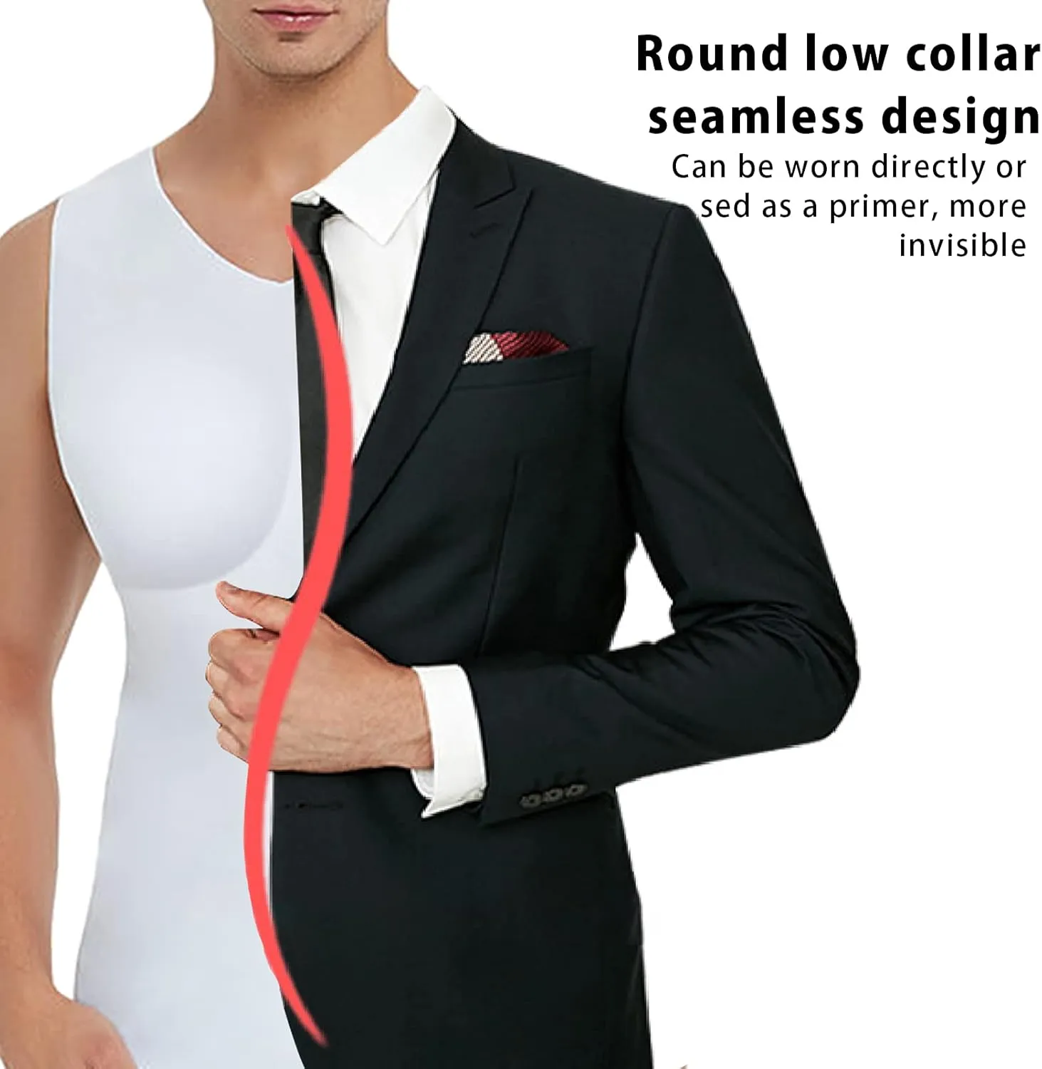 Rosie Invisible Simulation Fake Chest Underwear Men Fake Muscle Tank Top Sleeveless Bottoming Shirt