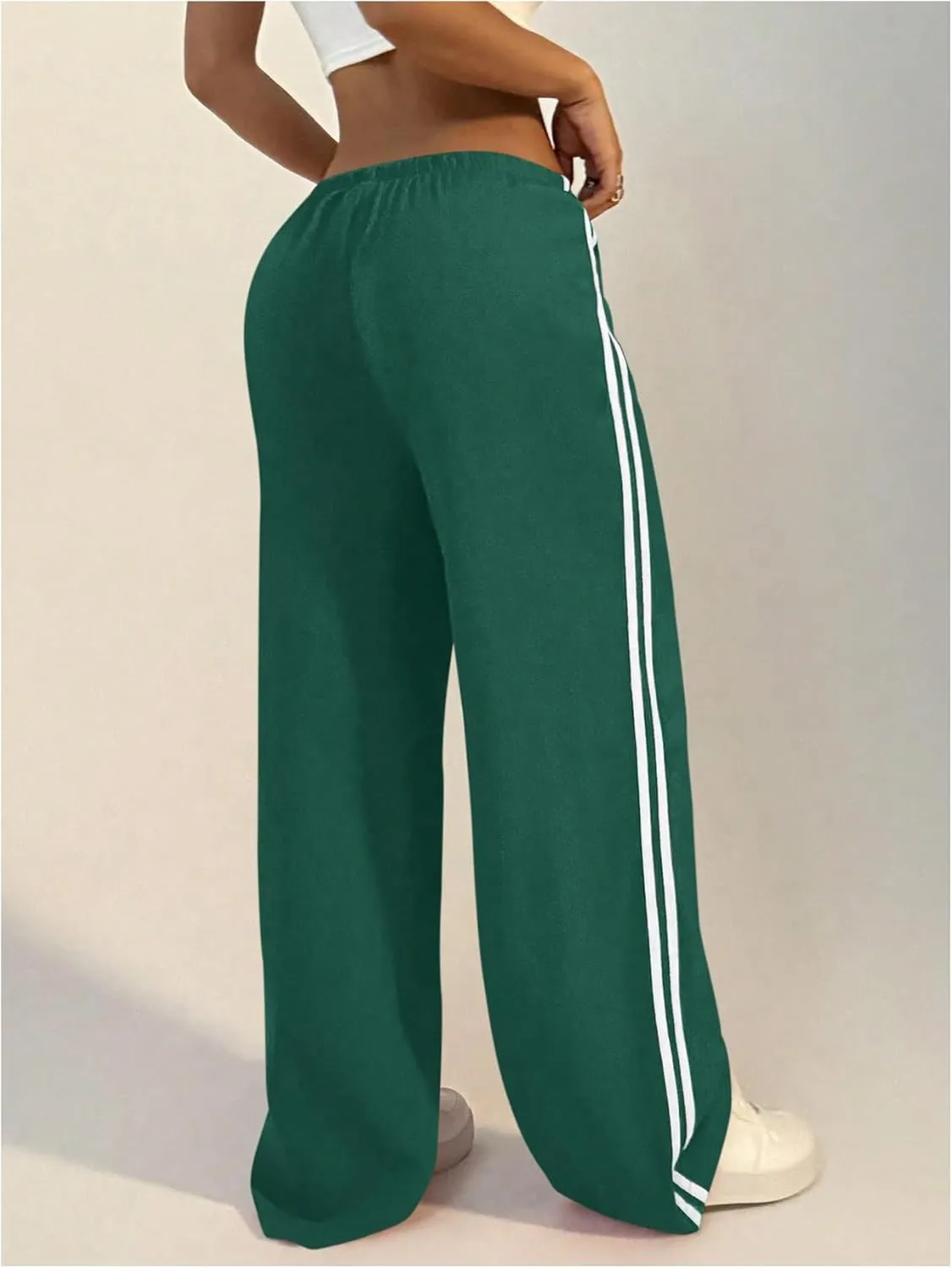 SHENHE Women's Wide Leg Loose Sweatpants Low Rise Y2k Drawstring Workout Sports Pants