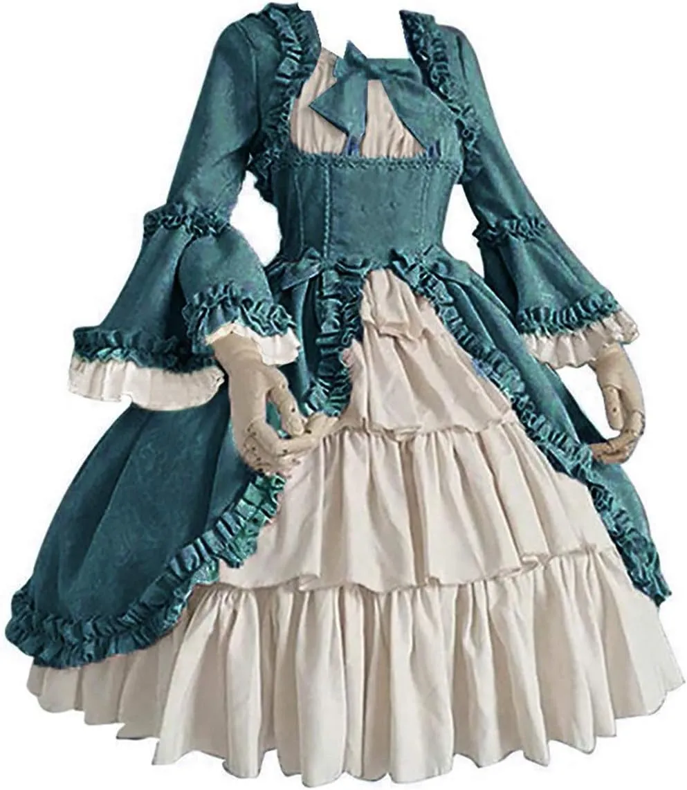 Skeleton Costume Women Print Sling Double Layer Chiffon Mesh V Neck Dress Vintage Dress Skirt Men Red Jumpsuit