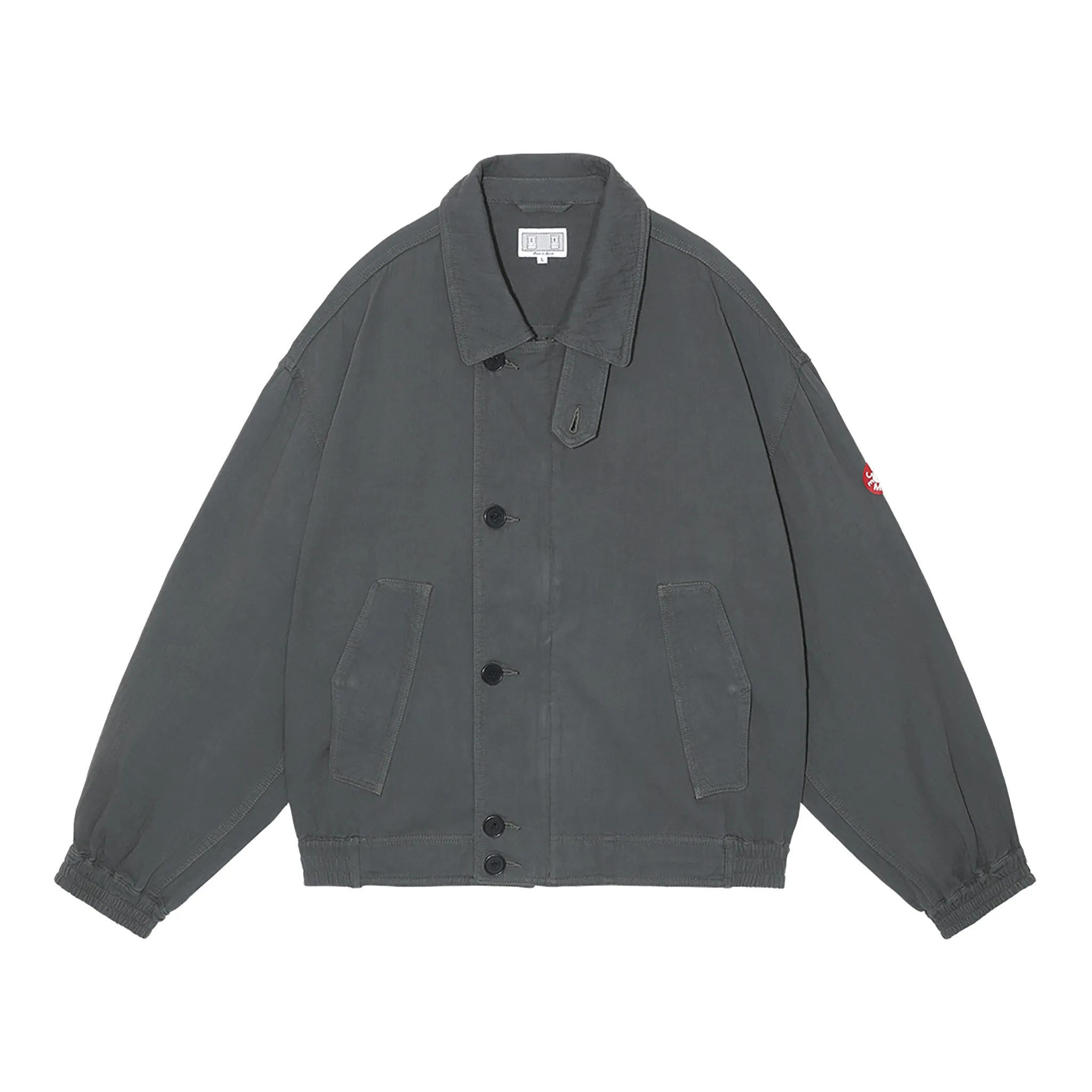 SOFT COTTON ZIP JACKET / CHARCOAL