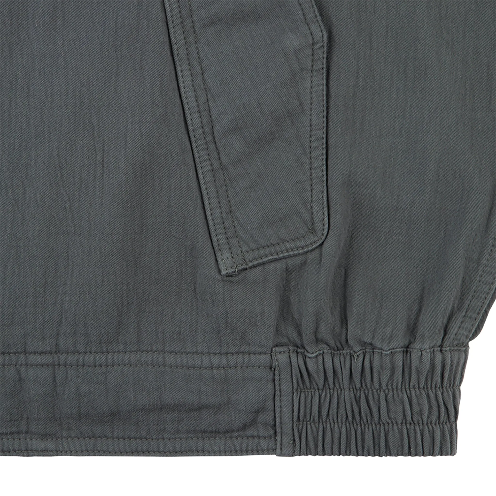SOFT COTTON ZIP JACKET / CHARCOAL