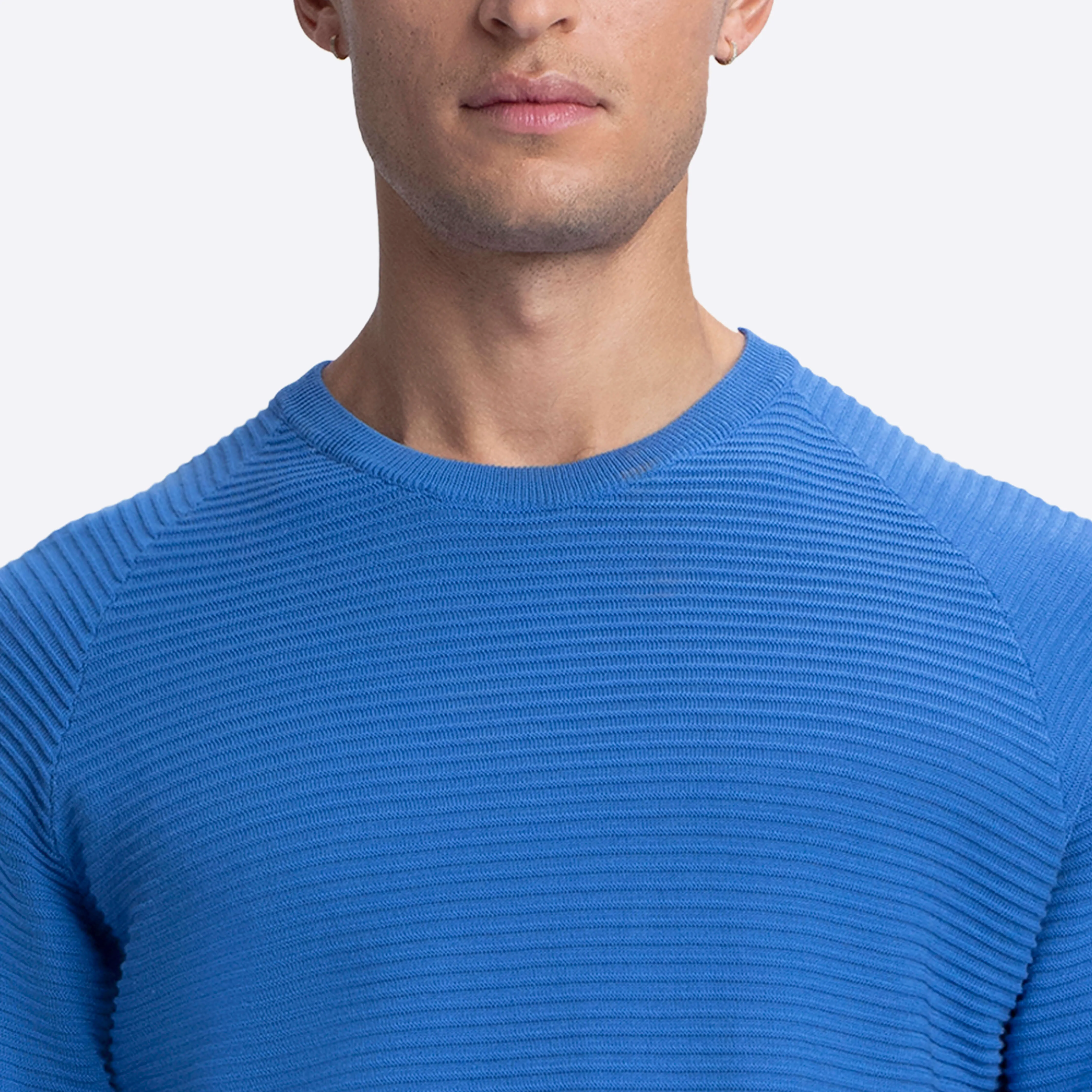 Solid & Stripe Combo Crew Neck Sweater