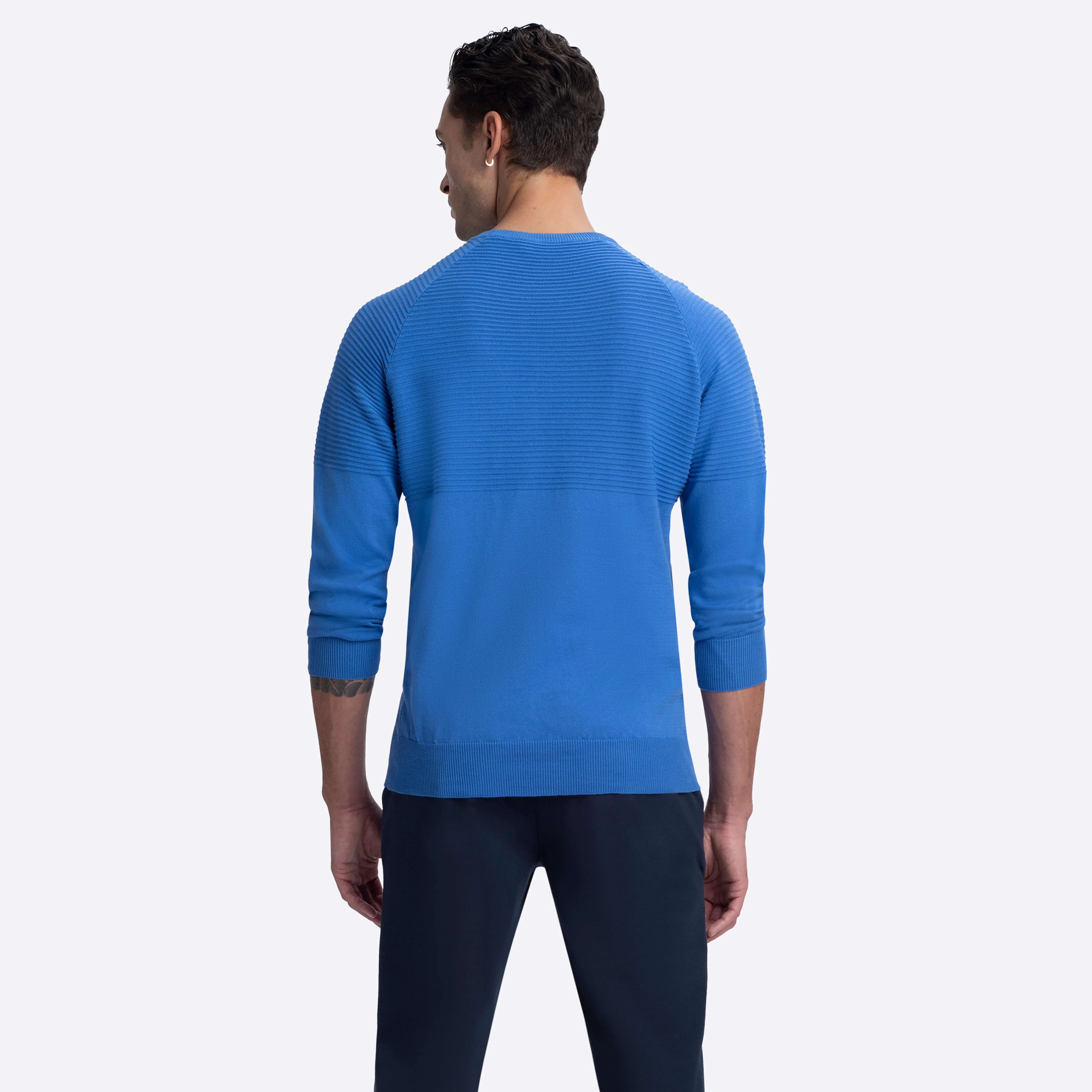 Solid & Stripe Combo Crew Neck Sweater