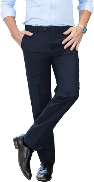 SOLOVEDRESS Mens Dress Pants Classic Slacks Business Trousers Regular Fit Suit Pants for Men
