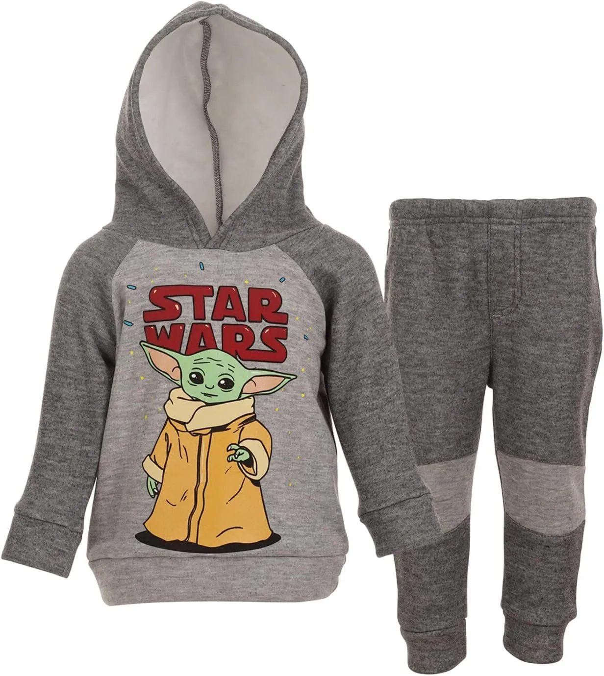 STAR WARS The Mandalorian Fleece Pullover Hoodie and Pants Outfit Set Infant to Big Kid Sizes (12 Months - 18-20)