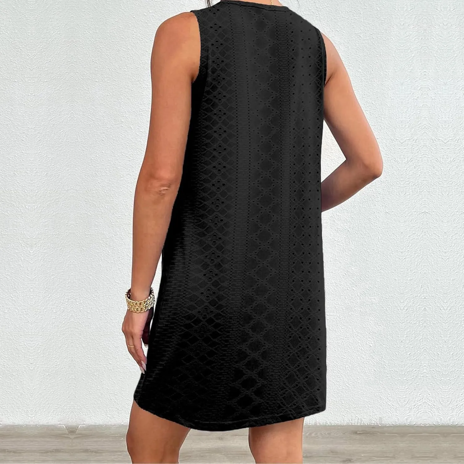Summer Dresses for Women Sleeveless Sundresses Casual Swing Tank Beach Cover Up Dress Loose T-Shirt Vacation Dresses