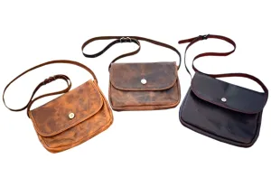 The"Outlaw" Bison Leather Saddlebag Satchel