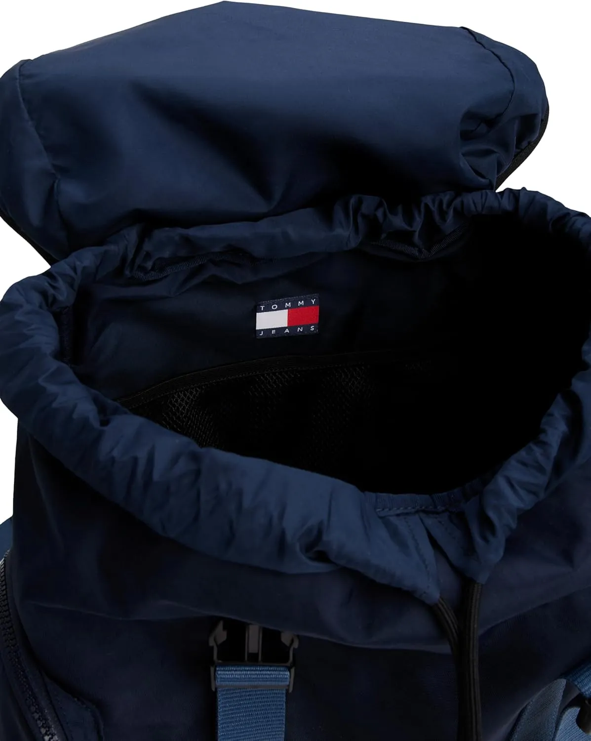 Tommy Jeans Men's Lightweight Daily Elevated Flap Backpack with Laptop Sleeve, Dark Night Navy, One Size