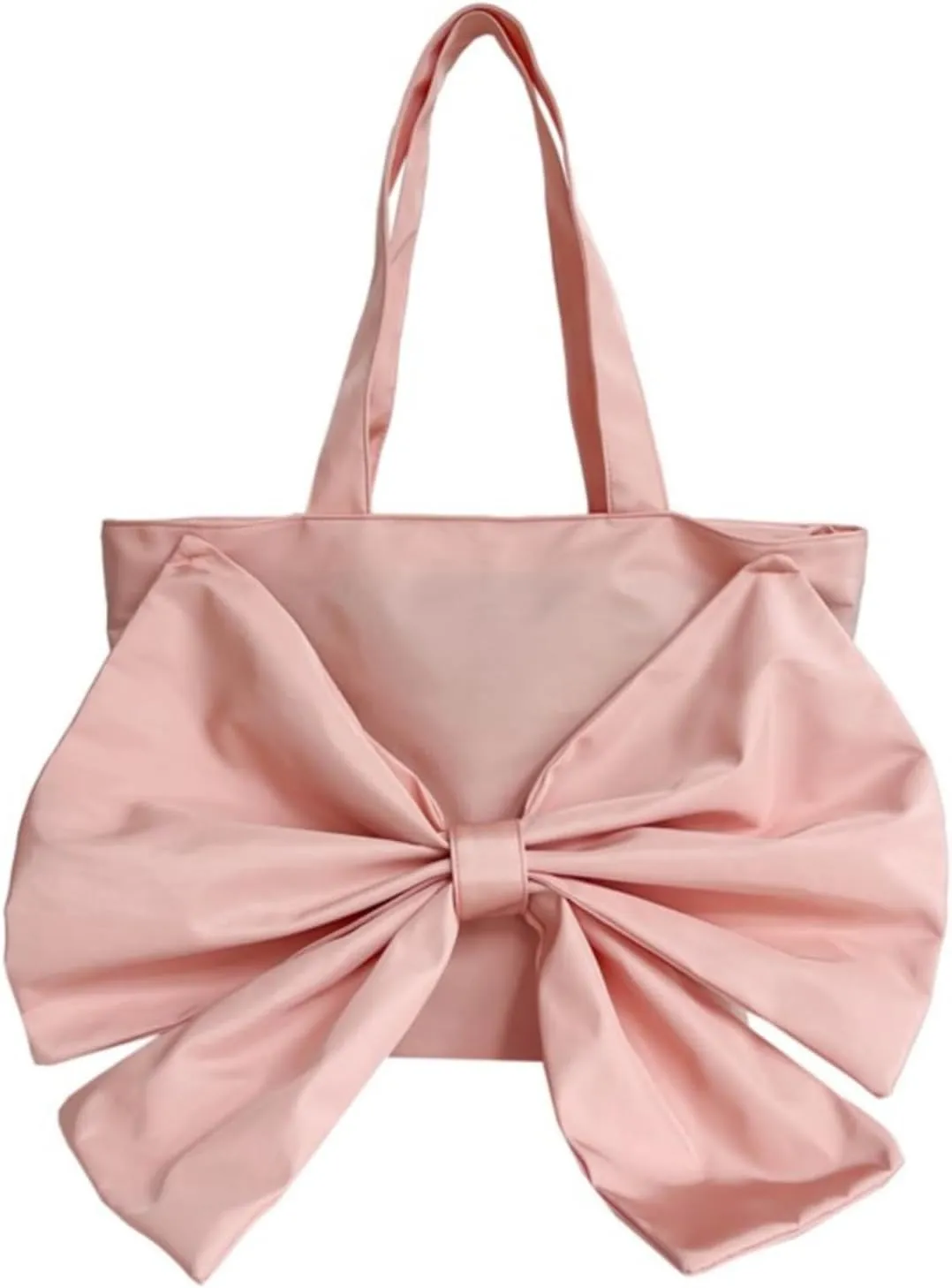 Trendy Bow Large Handbags Purses for Women Y2K Aesthetic Bow Knot Top Handle Bag Hobo Tote Bag,Pink