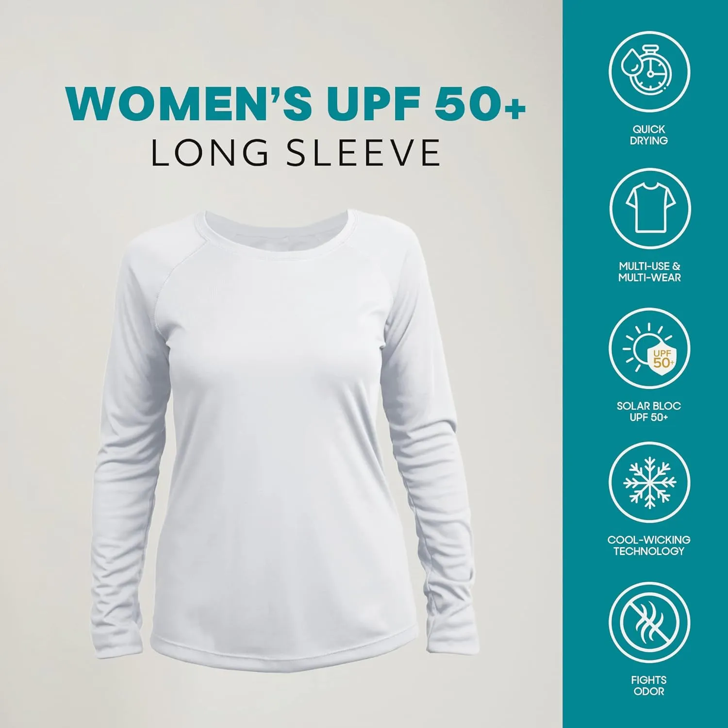 Vapor Apparel Womens UPF 50  UV Sun Protection Long Sleeve Performance Regular Fit T-Shirt for Sports and Outdoor