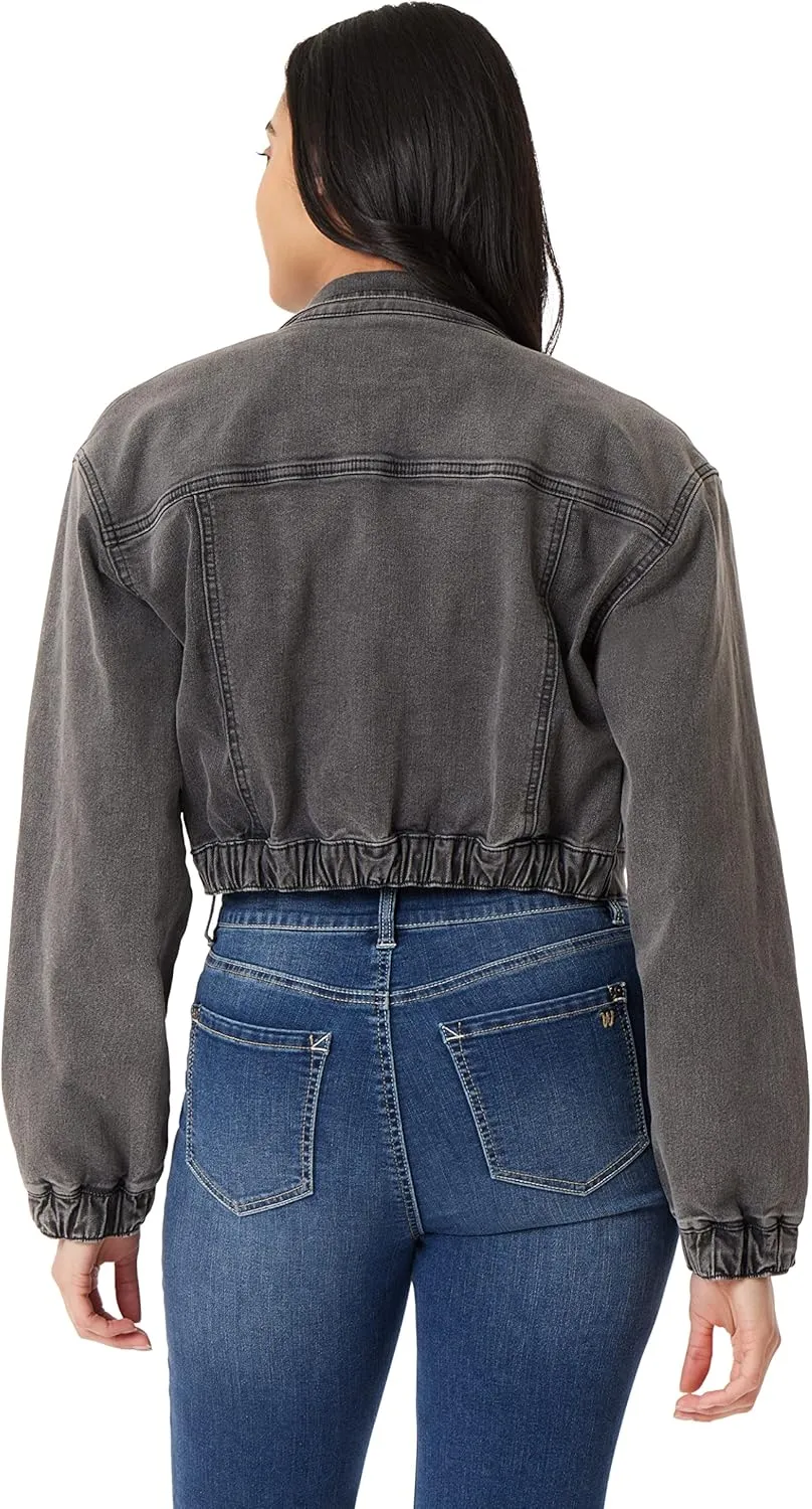 WallFlower Women's Moto Denim Jacket