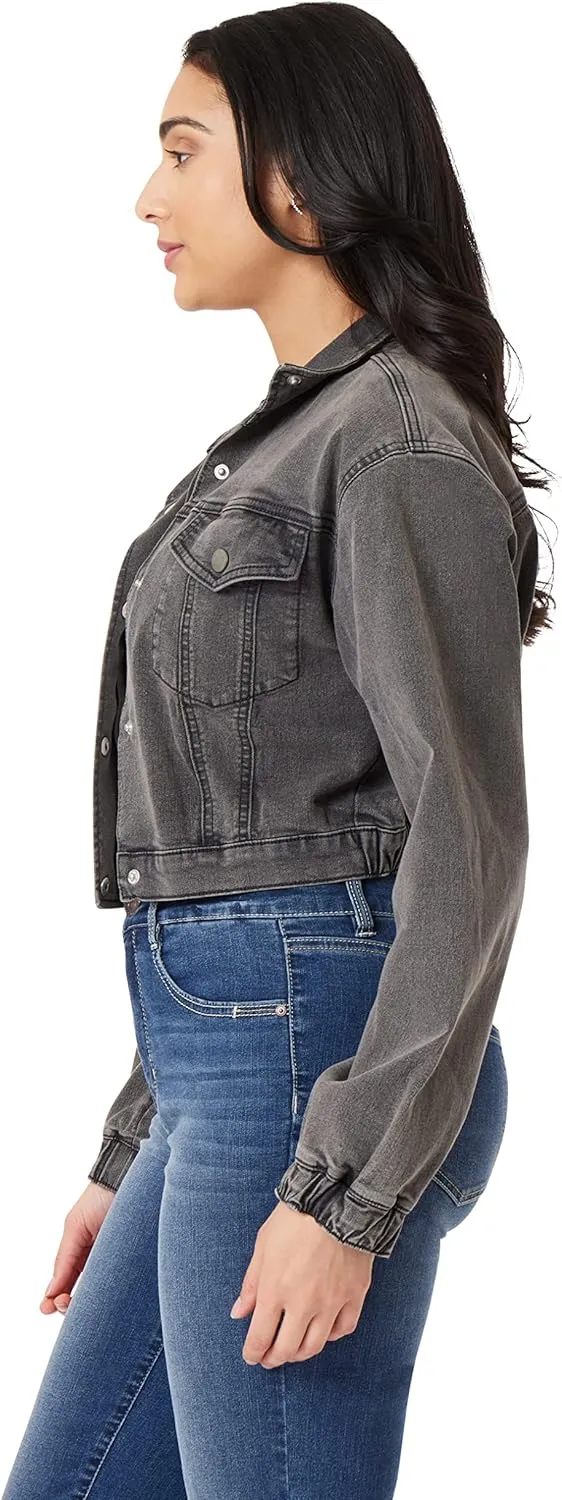 WallFlower Women's Moto Denim Jacket