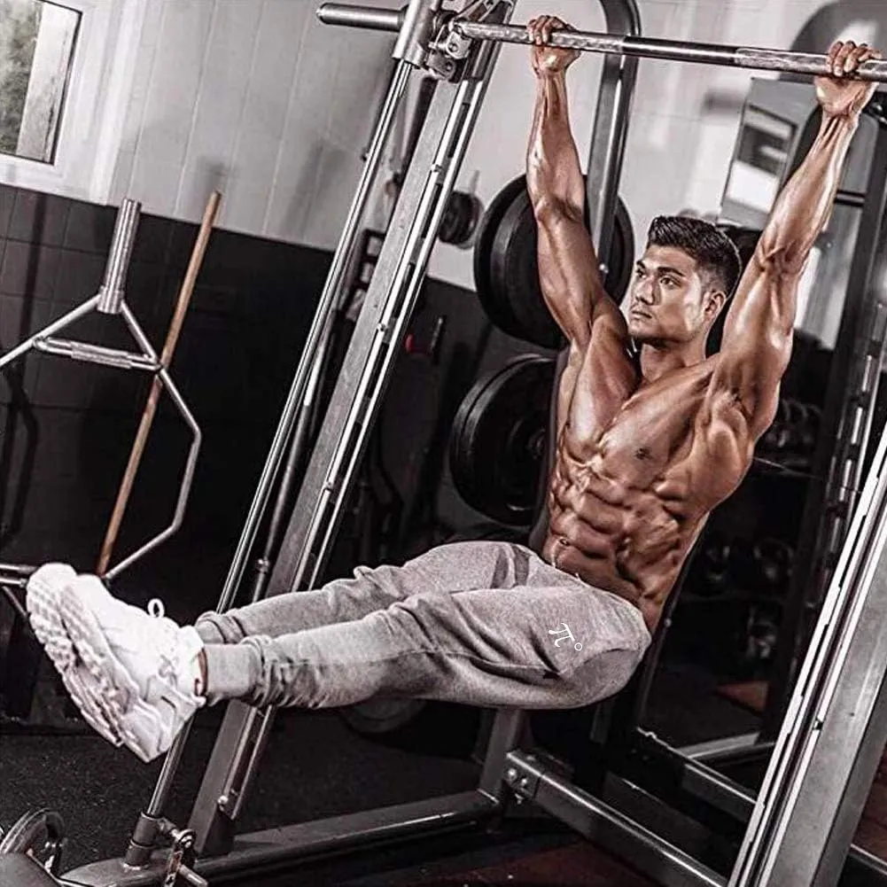 Wangdo Men's Joggers Sweatpants Gym Training Workout Pants Slim Fit with Zipper Pockets
