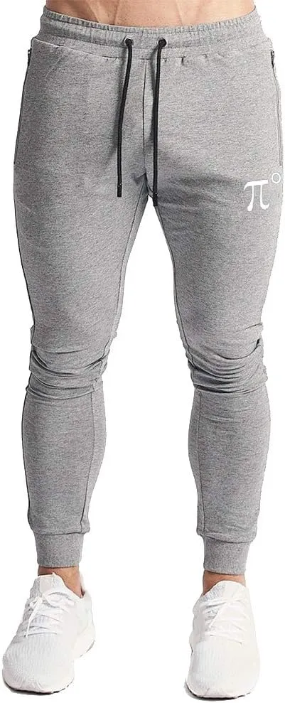 Wangdo Men's Joggers Sweatpants Gym Training Workout Pants Slim Fit with Zipper Pockets