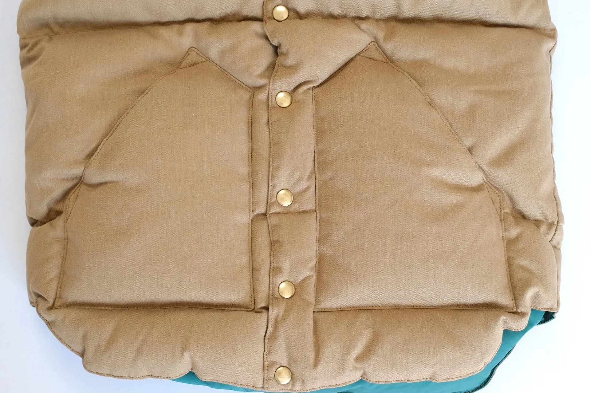Warehouse X Rocky Mountain Yarn-Dyed Dobby Down Vest (Brown)