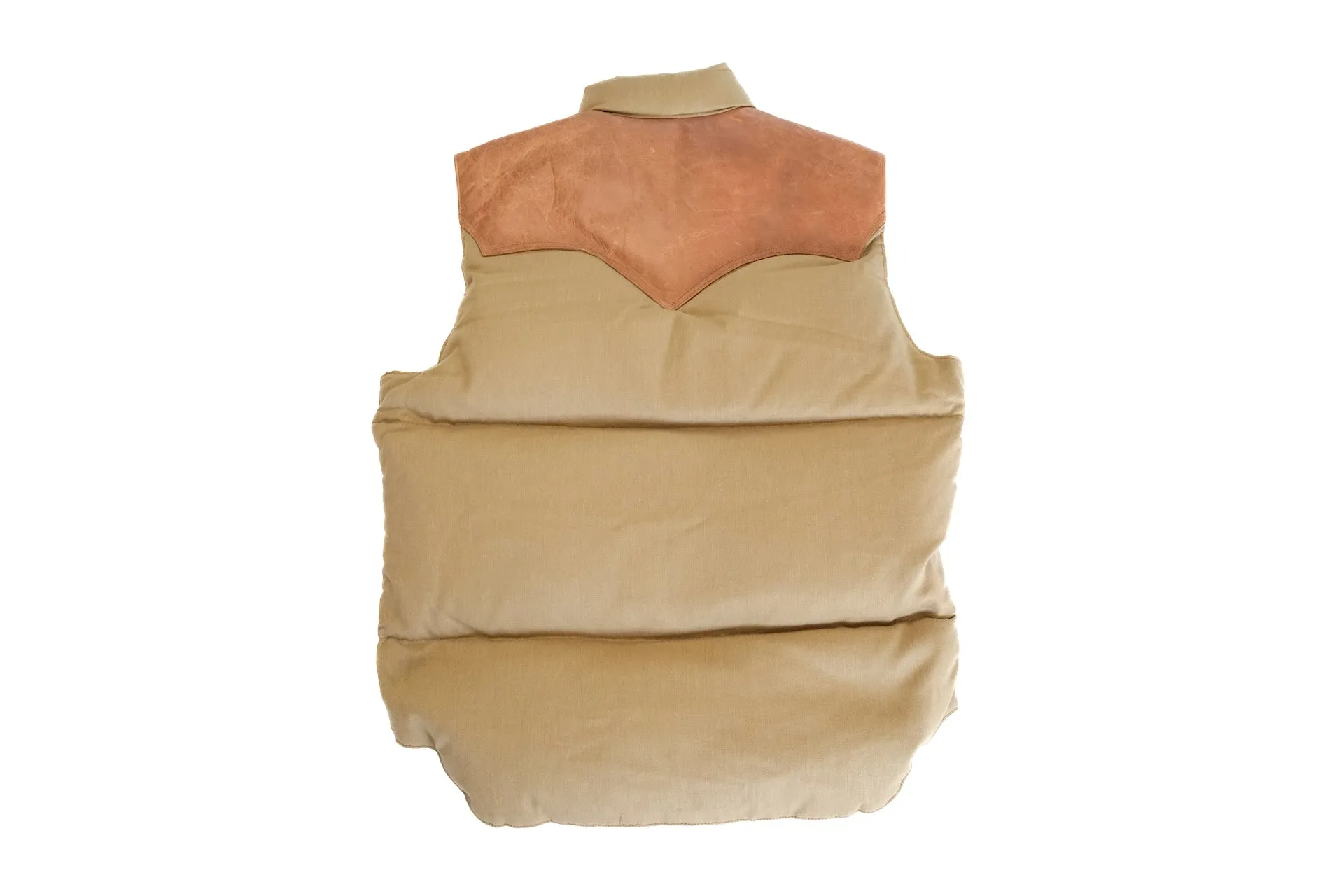 Warehouse X Rocky Mountain Yarn-Dyed Dobby Down Vest (Brown)