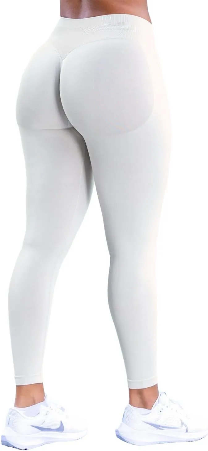 Wavar Hidden Butt Scrunch Leggings for Women Butt Lifting Low Waisted Gym Yoga Pants with Tummy Control