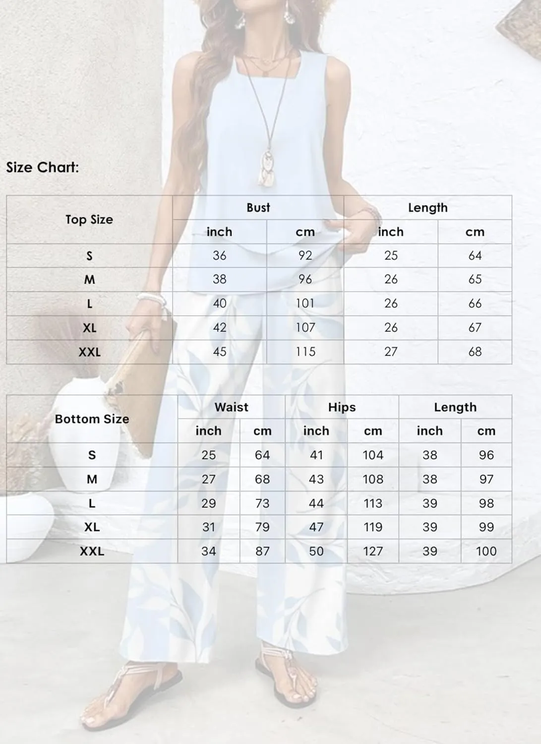 Women's 2 Piece Sets 2025 Spring Summer Outfits Sleeveless Print Wide Leg Pants Sweat Sets Trendy Lounge Tracksuits