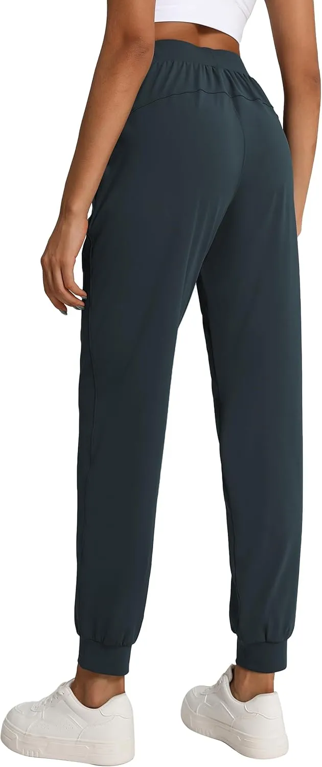 Women's 31"/33"/35"/37" Tall Inseam Joggers Running Sweatpants Pockets Tapered Athletic Workout Lounge Pants