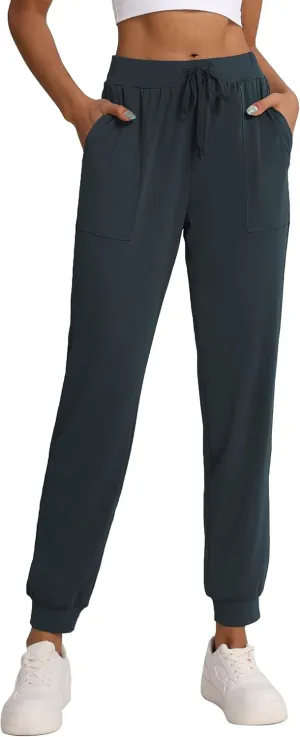 Women's 31"/33"/35"/37" Tall Inseam Joggers Running Sweatpants Pockets Tapered Athletic Workout Lounge Pants
