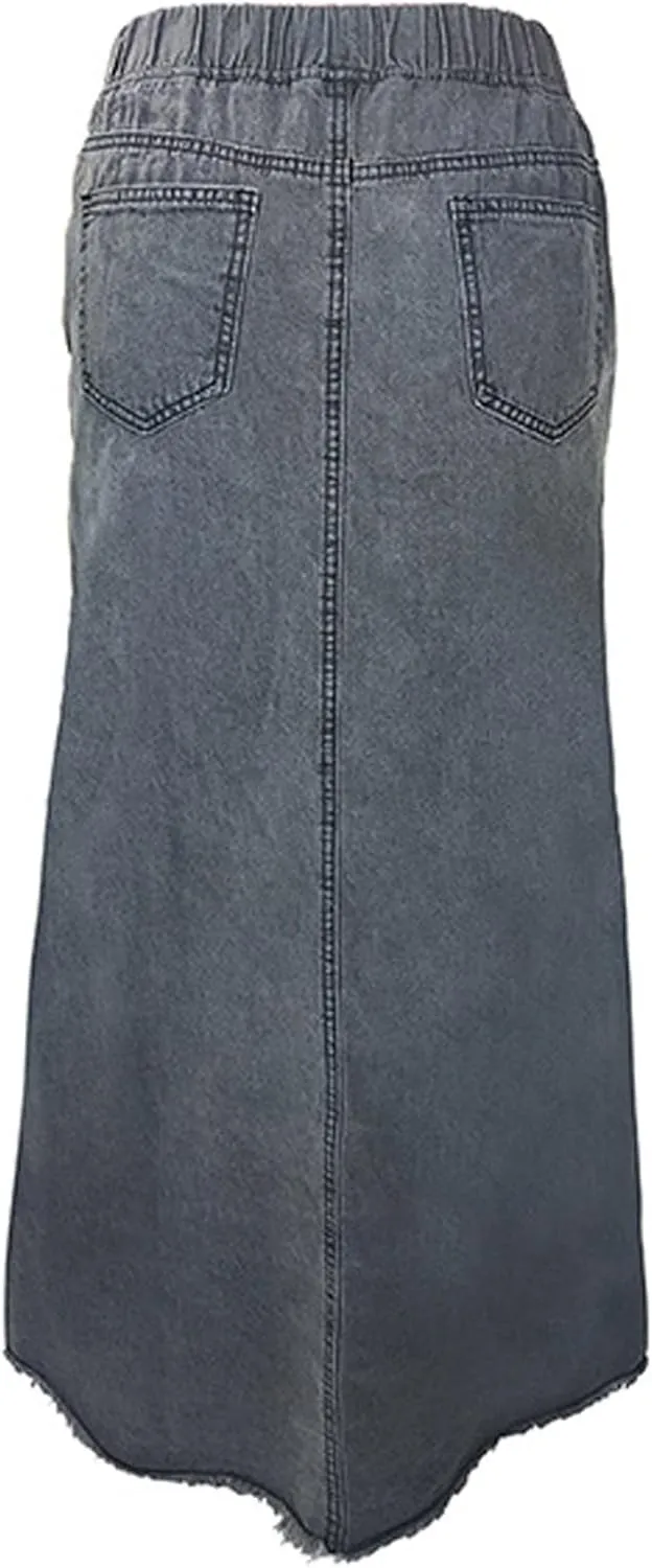 Women's Casual Skirts Women Fashion Denim Pencil Skirt High Waisted Blow Knee Blue Jeans Skirts Spring Mini
