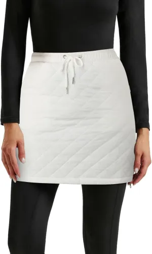 Women's Quilted Skirt Insulated Warm Snow Skorts for Hiking Running Zipping Both Way Ladies Long Skirts Size