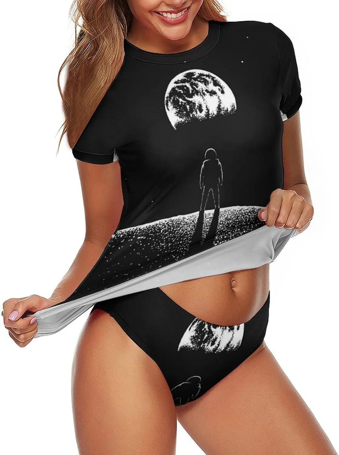Women's Short Sleeve Rash Guard Swimsuit Top Swim Shirt Quick Dry Swimsuit