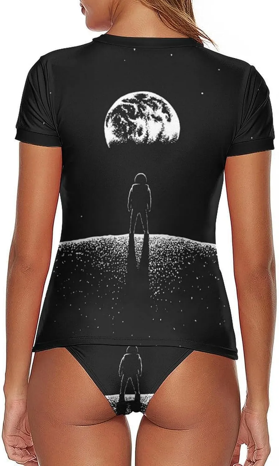 Women's Short Sleeve Rash Guard Swimsuit Top Swim Shirt Quick Dry Swimsuit