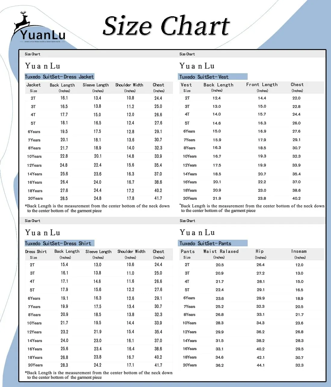 YuanLu Boys Suit for Kids Ring Bearer Outfit Suit Set Dress Clothes for Boy Wedding Suits Set