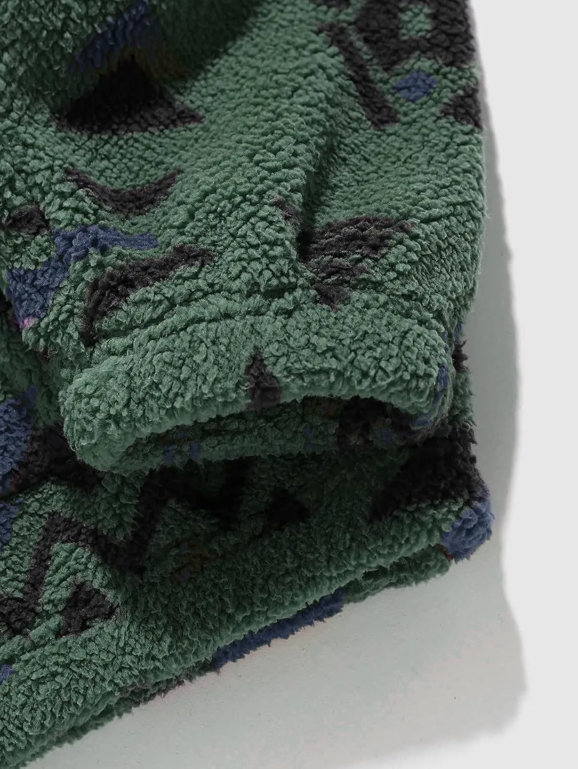 ZAFUL Mens 1/4 Zipper Fleece Sherpa Pullover Sweatshirt Ethnic Aztec Printed Kangaroo Pocket Fall Winter Unisex Hoodie Tops